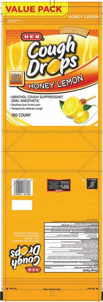 Heb Honey Lemon 160ct Cough Drops (Heb Honey Lemon 160ct 60000721 9 13 2021)